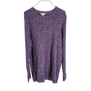 Kim Rogers Purple Knit Sweater Womens Plus Size 1X